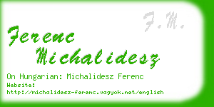 ferenc michalidesz business card